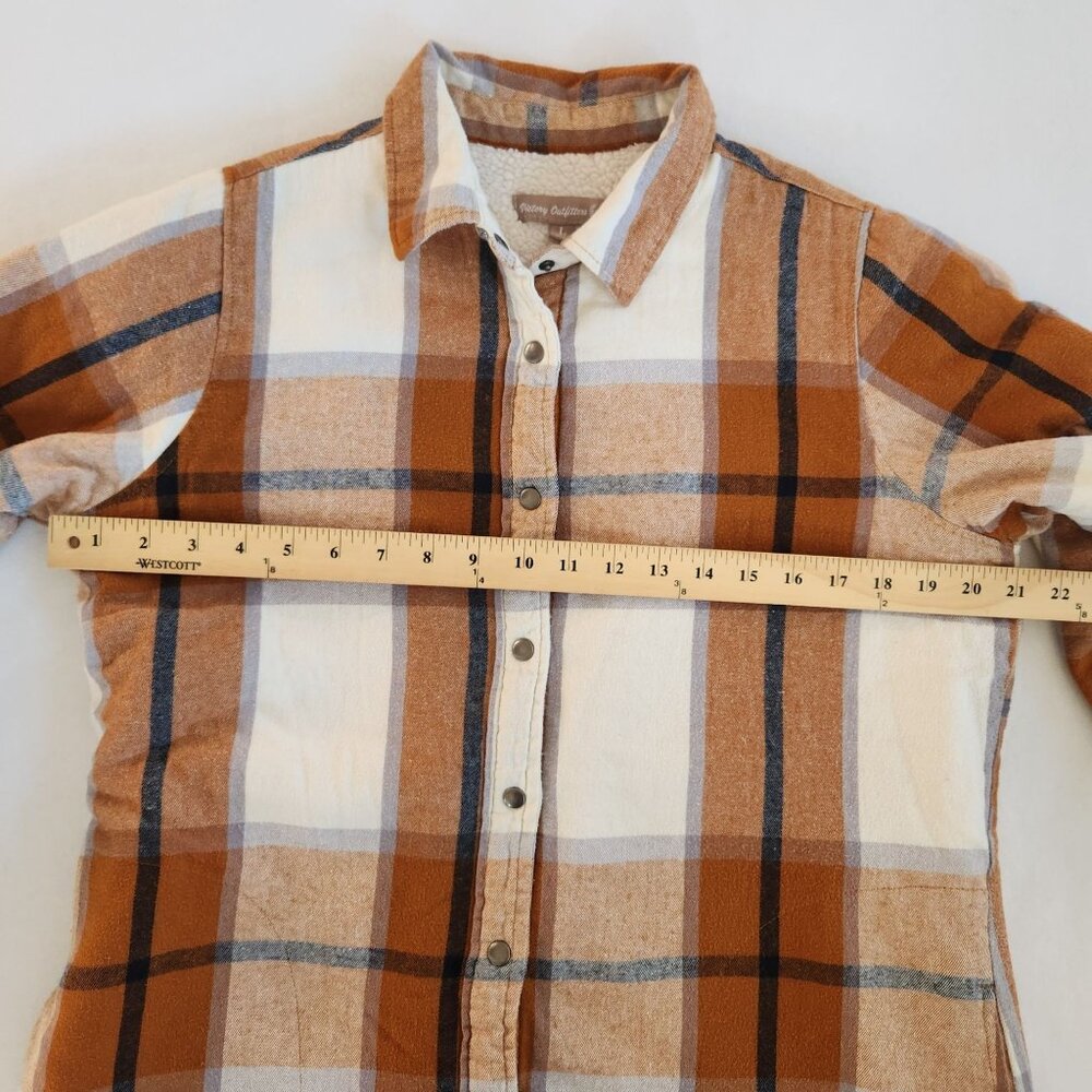 Victory Outfitters Plaid Snap Front Sherpa Lined Flannel Shirt Jacket Cozy - Picture 10 of 11